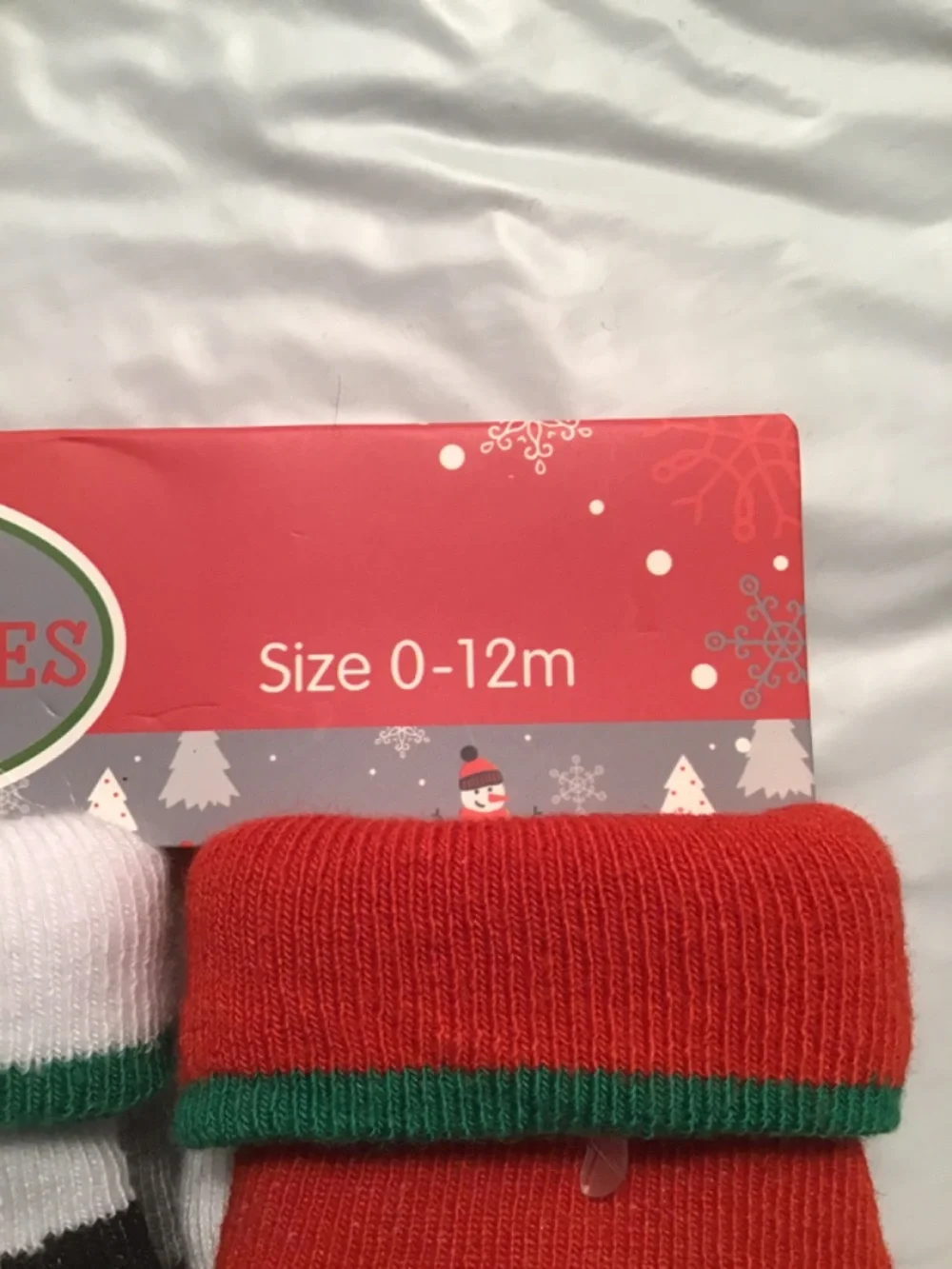 Holiday Baby Bootie Socks Size  0-12 months